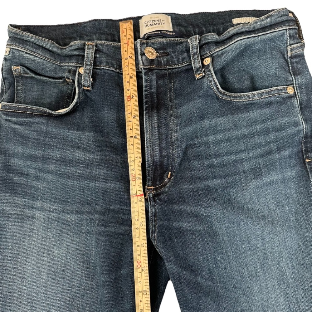 Citizens of Humanity Isola Cropped Jeans Medium Wash‎ Raw Hem Women’s Size 28 - Picture 5 of 12